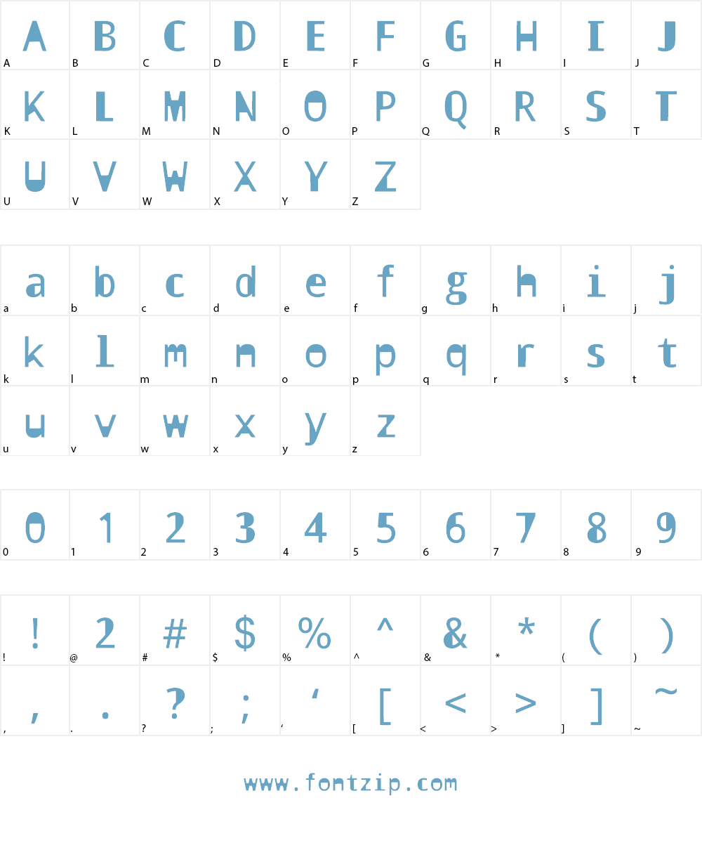 lightning dark Font Character